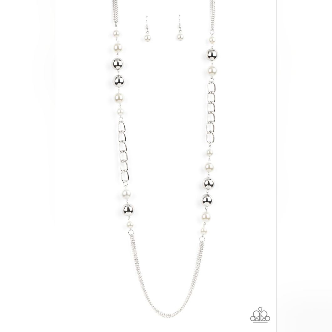 Uptown Talker White Necklace